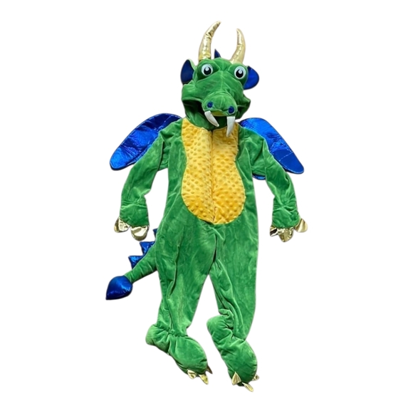 Kids Enchanted Dragon Costume in Green and Blue - Picture 1 of 7